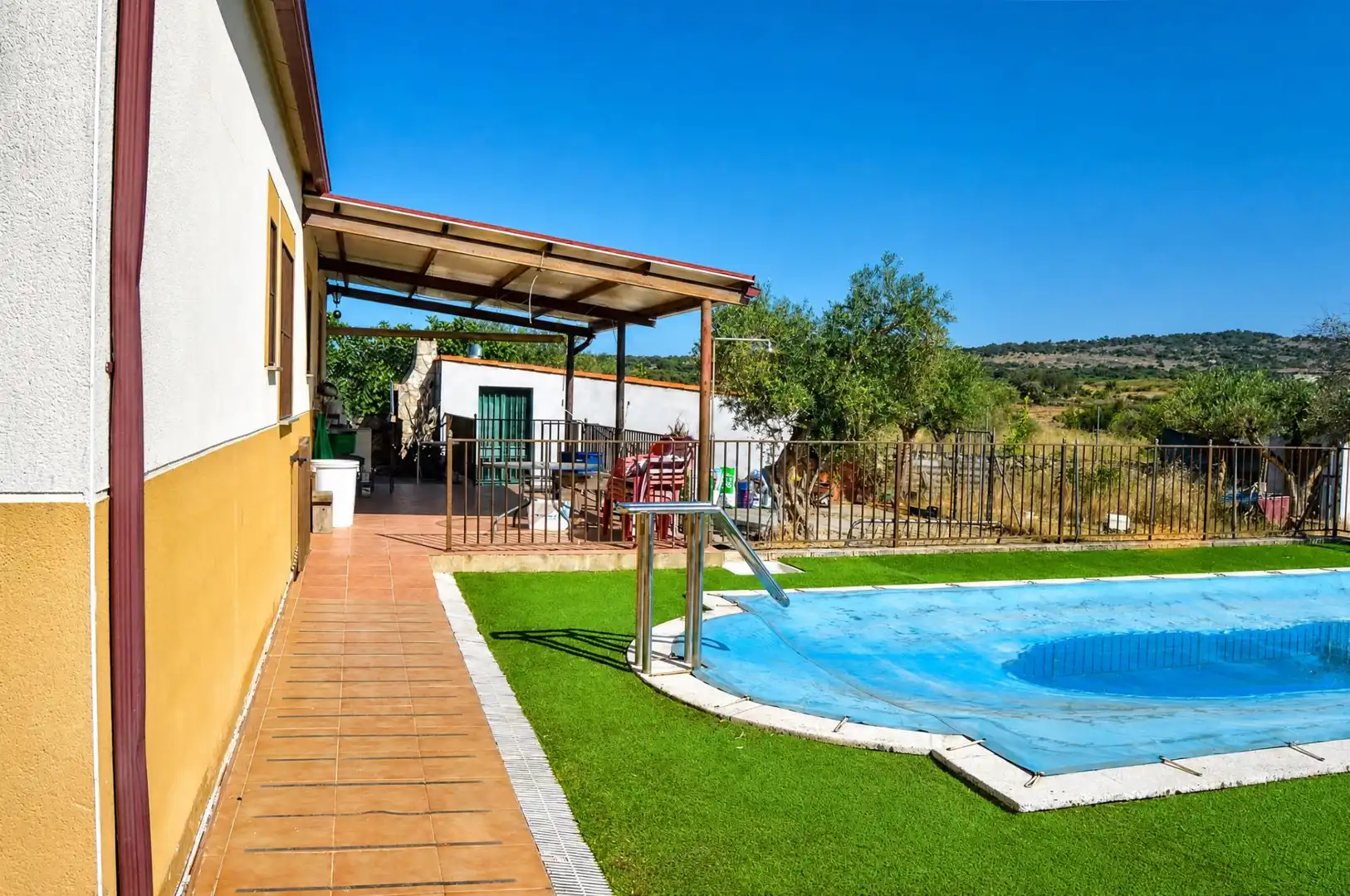 Swimming pool of Country homes for sale in Alcuéscar  with Storage room and Swimming Pool