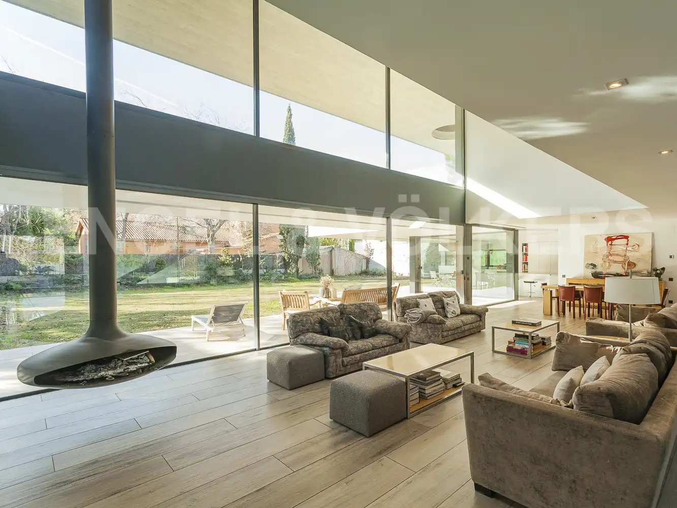 Sala d'estar de Casa o xalet de lloguer en Sant Cugat del Vallès amb Aire condicionat, Calefacció i Jardí privat