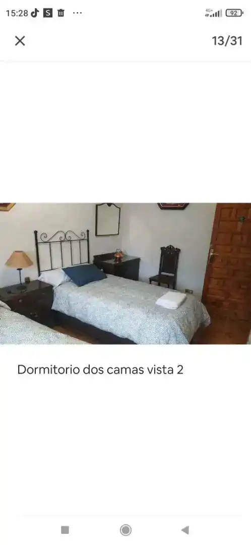 Dormitori de Casa adosada en venda en Medinaceli amb Jardí privat, Moblat i Forn