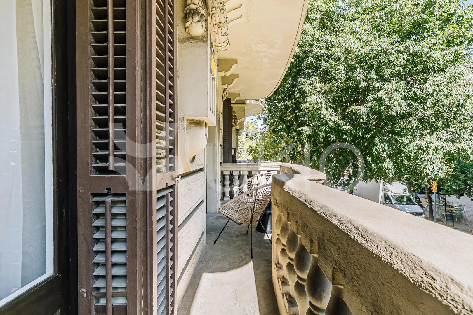 Terrasse von Wohnungen zur Miete in Barcelona mit Heizung, Möbliert und Ofen