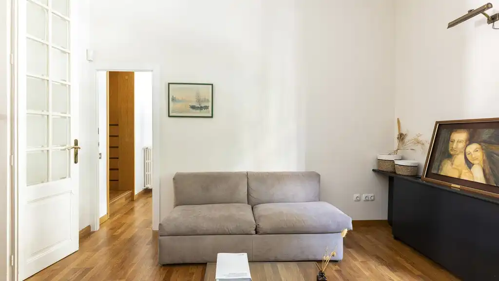 Wohnzimmer von Wohnungen zum Verkauf in Barcelona mit Klimaanlage, Heizung und Terrasse