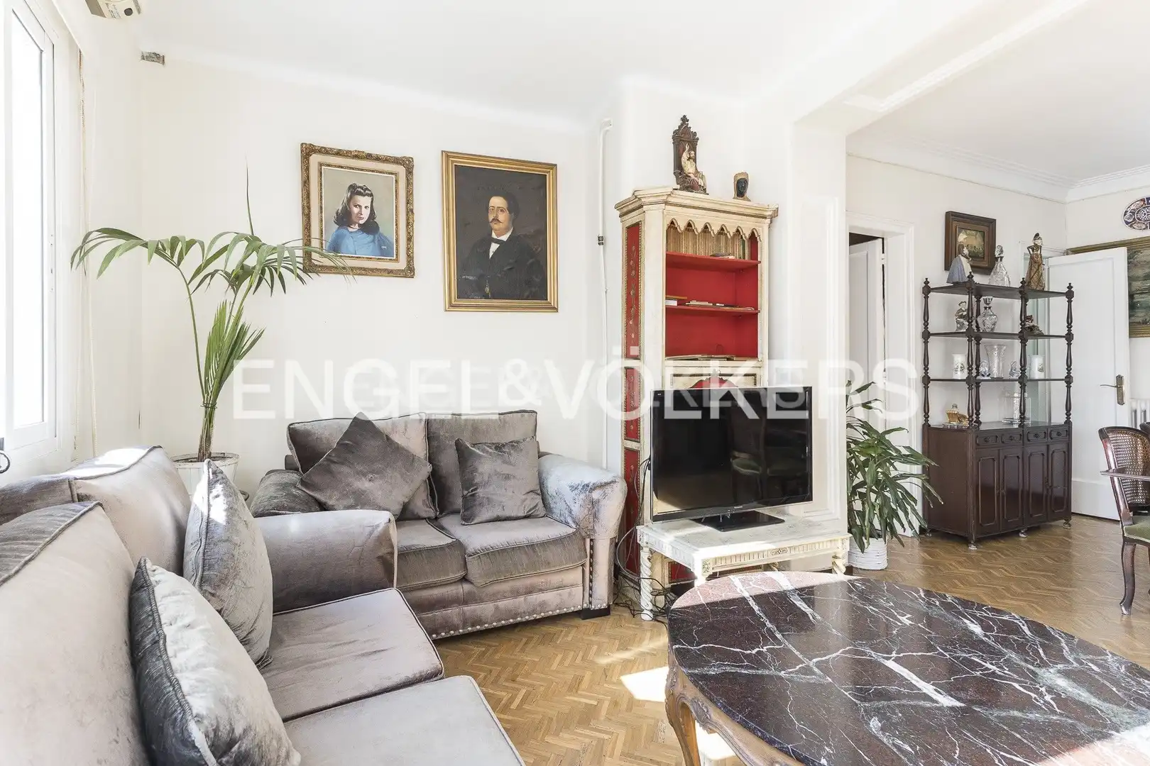 Sala de estar de Piso en venta en Barcelona con Aire acondicionado, Calefacción y Parquet