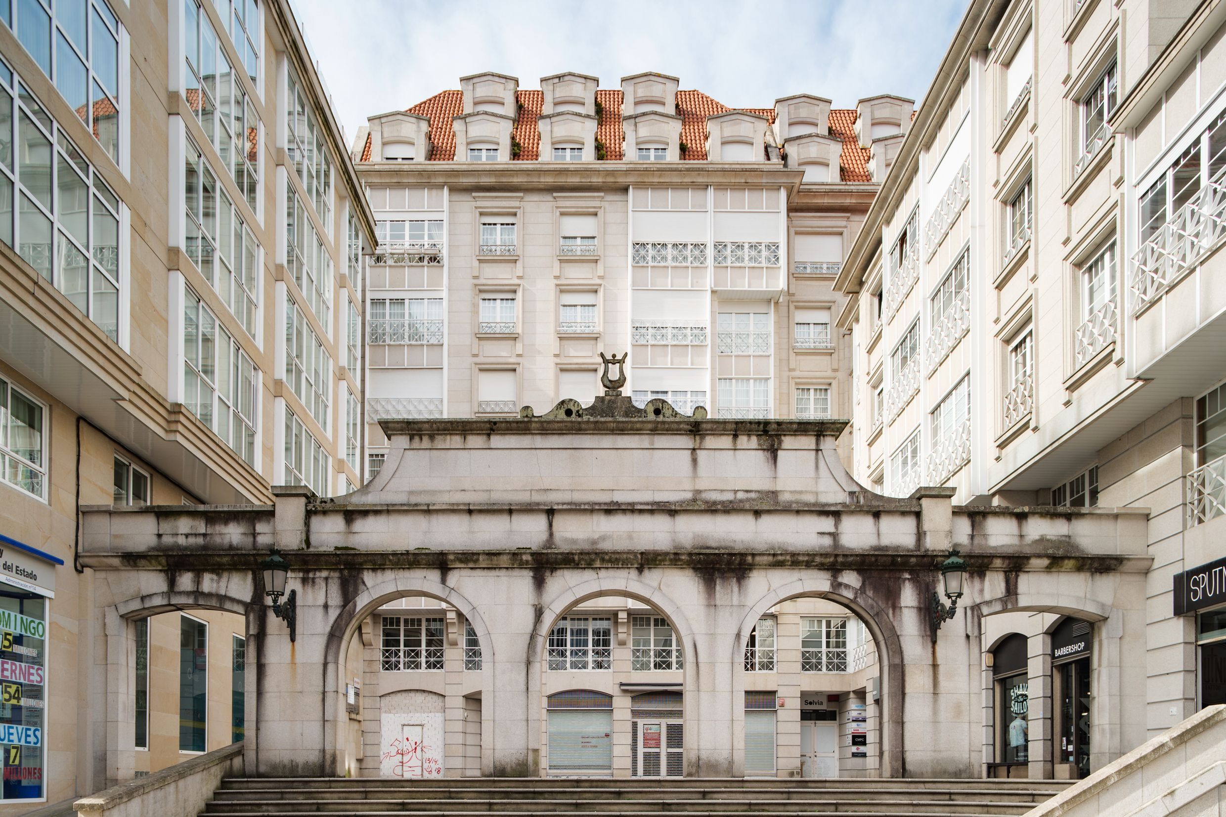 Exterior view of Flat to rent in Vigo   with Heating, Parquet flooring and Furnished