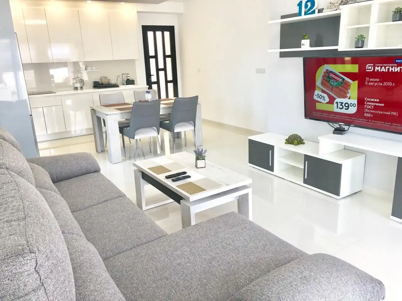 Wohnzimmer von Haus oder Chalet zur Miete in Pilar de la Horadada mit Klimaanlage, Terrasse und Schwimmbad