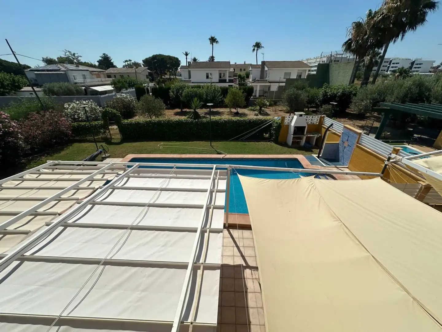 Piscina de Casa adosada en venda en Castellón de la Plana / Castelló de la Plana amb Aire condicionat, Calefacció i Terrassa