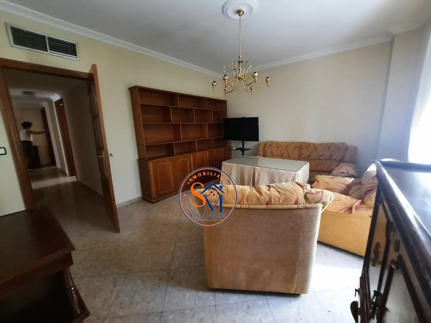 Sala d'estar de Pis de lloguer en Badajoz amb Aire condicionat, Calefacció i Moblat