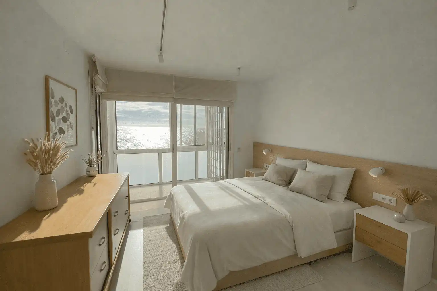 Schlafzimmer von Erdgeschoss zum Verkauf in Sant Pol de Mar mit Klimaanlage, Heizung und Terrasse