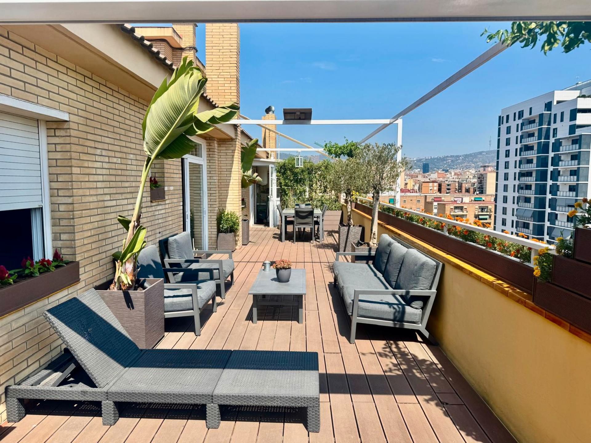 Terrace of Flat for sale in  Barcelona Capital  with Air Conditioner, Heating and Parquet flooring