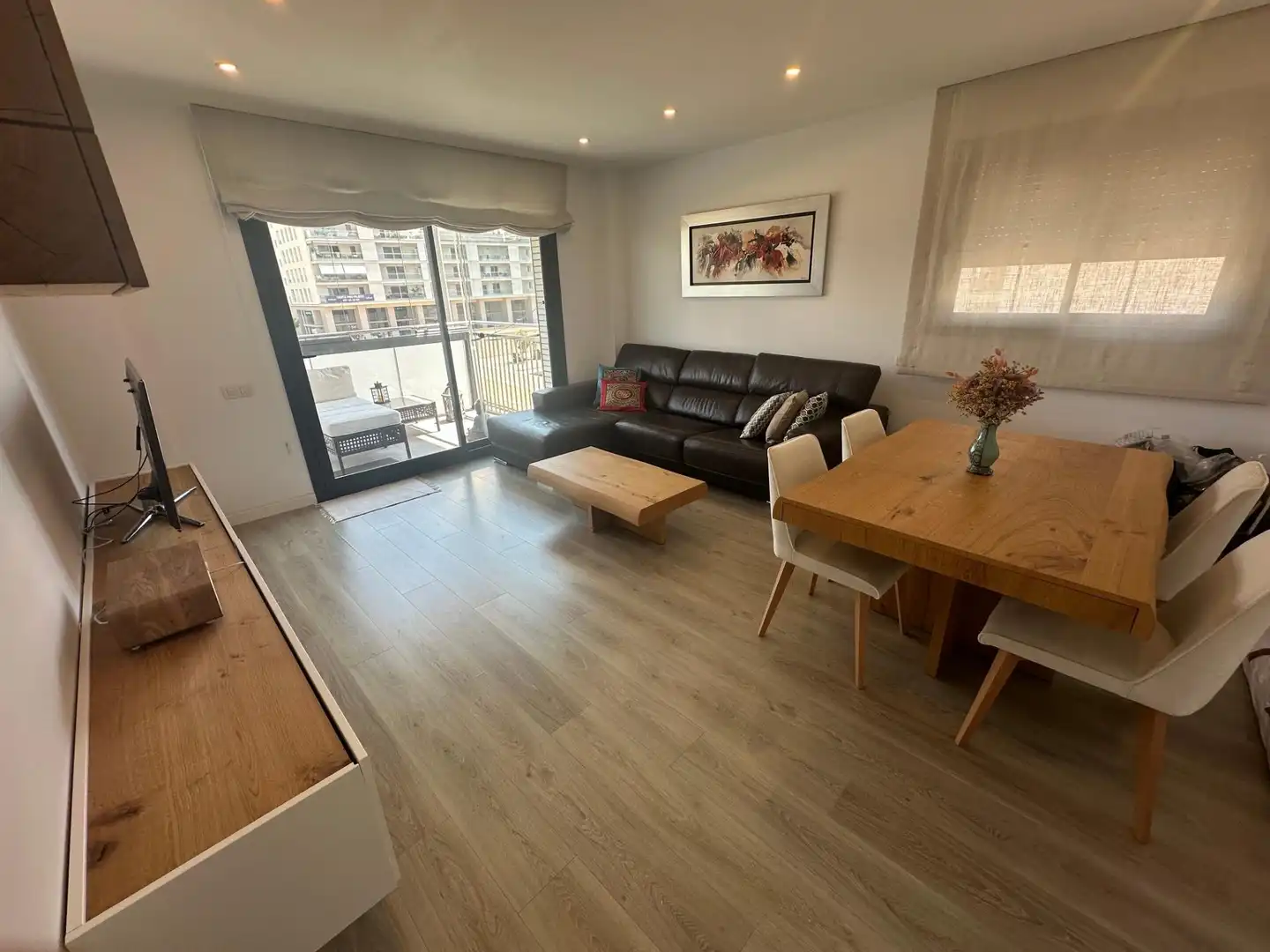 Sala de estar de Piso de alquiler en Badalona con Calefacción, Parquet y Trastero