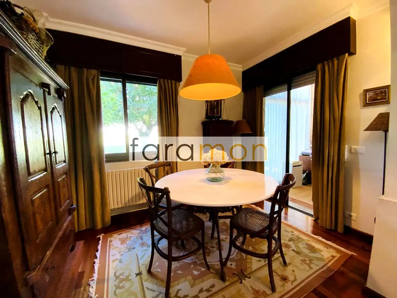 Dining room of Houses for sale in Vigo   with Private garden, Parquet flooring and Terrace