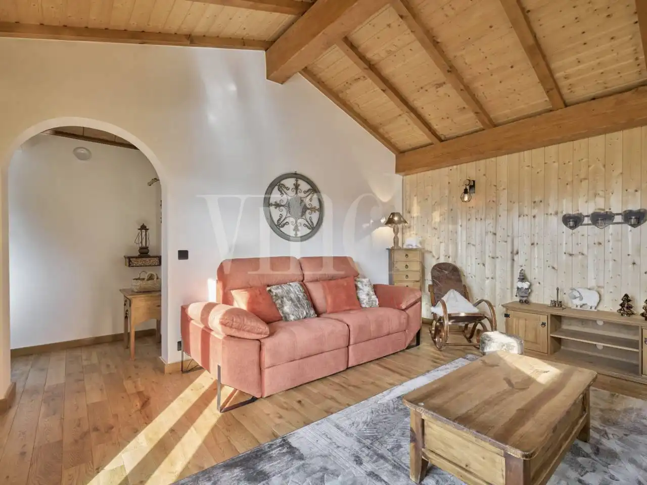 Sala de estar de Casa adosada en venta en Bolquère con Calefacción, Jardín privado y Parquet