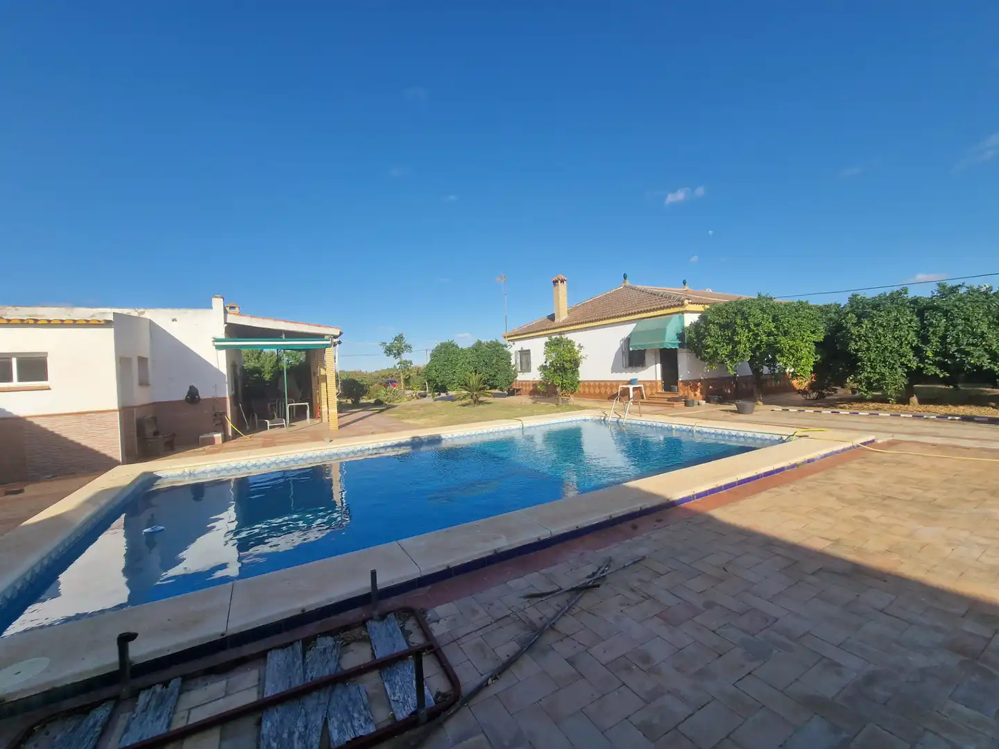 Swimming pool of Country homes for sale in Umbrete  with Air Conditioner, Heating and Private garden