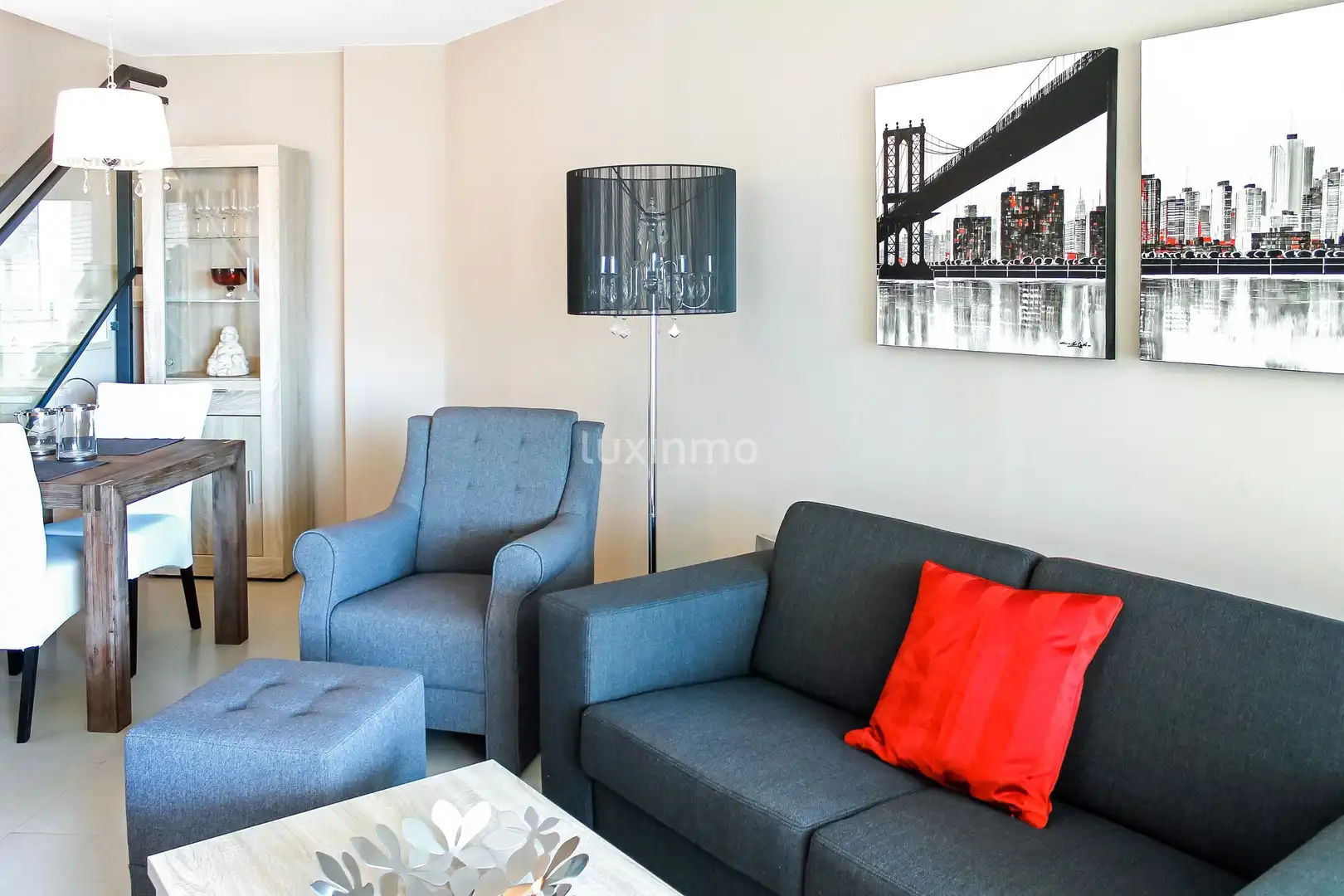 Living room of Attic for sale in L'Alfàs del Pi  with Air Conditioner, Heating and Private garden