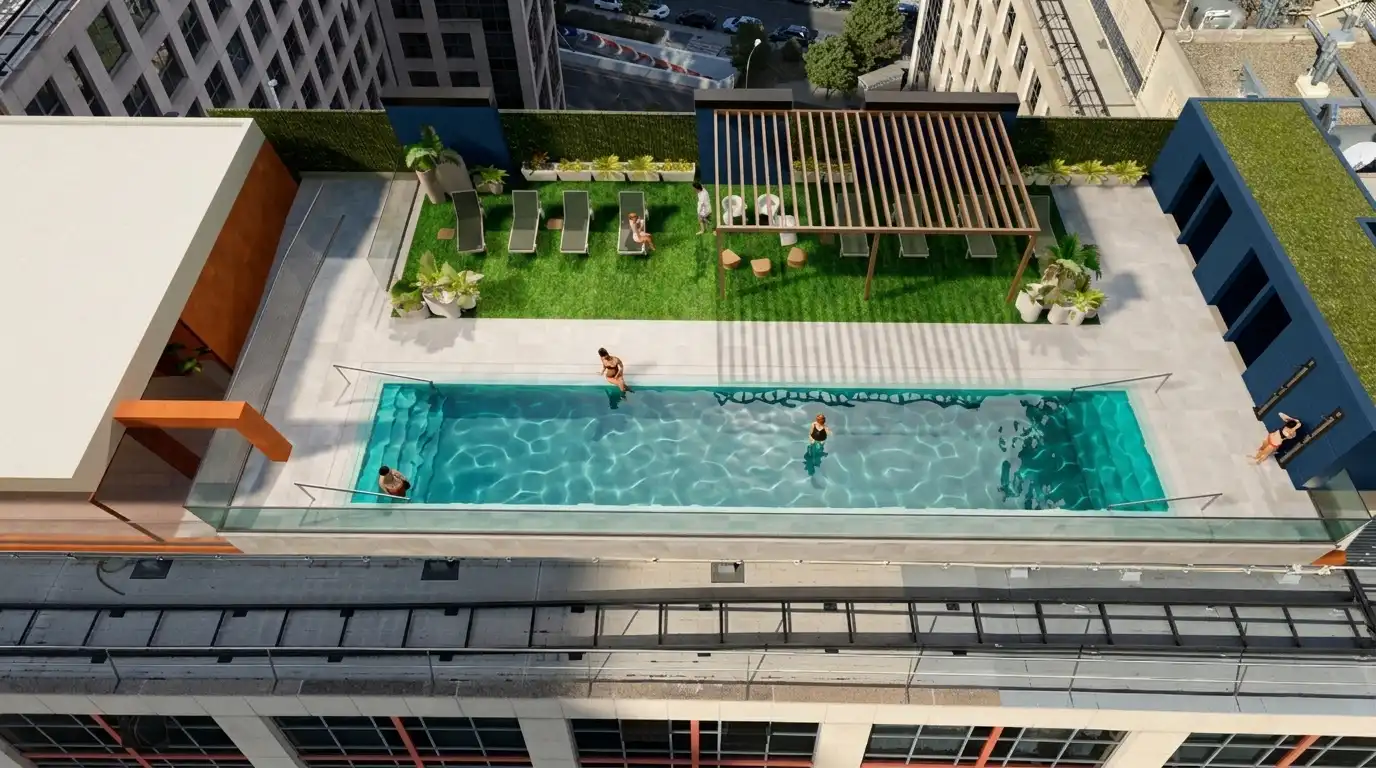 Swimming pool of Study for rent in Madrid  with Storage room