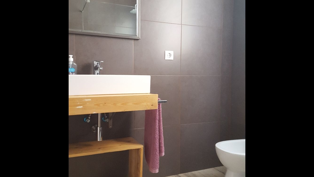 Bathroom of Flat to rent in  Valencia Capital  with Parquet flooring, Furnished and Oven
