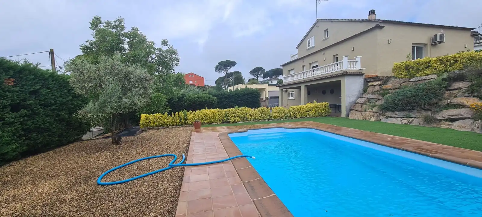 Swimming pool of Houses for sale in Caldes de Malavella  with Air Conditioner, Heating and Private garden