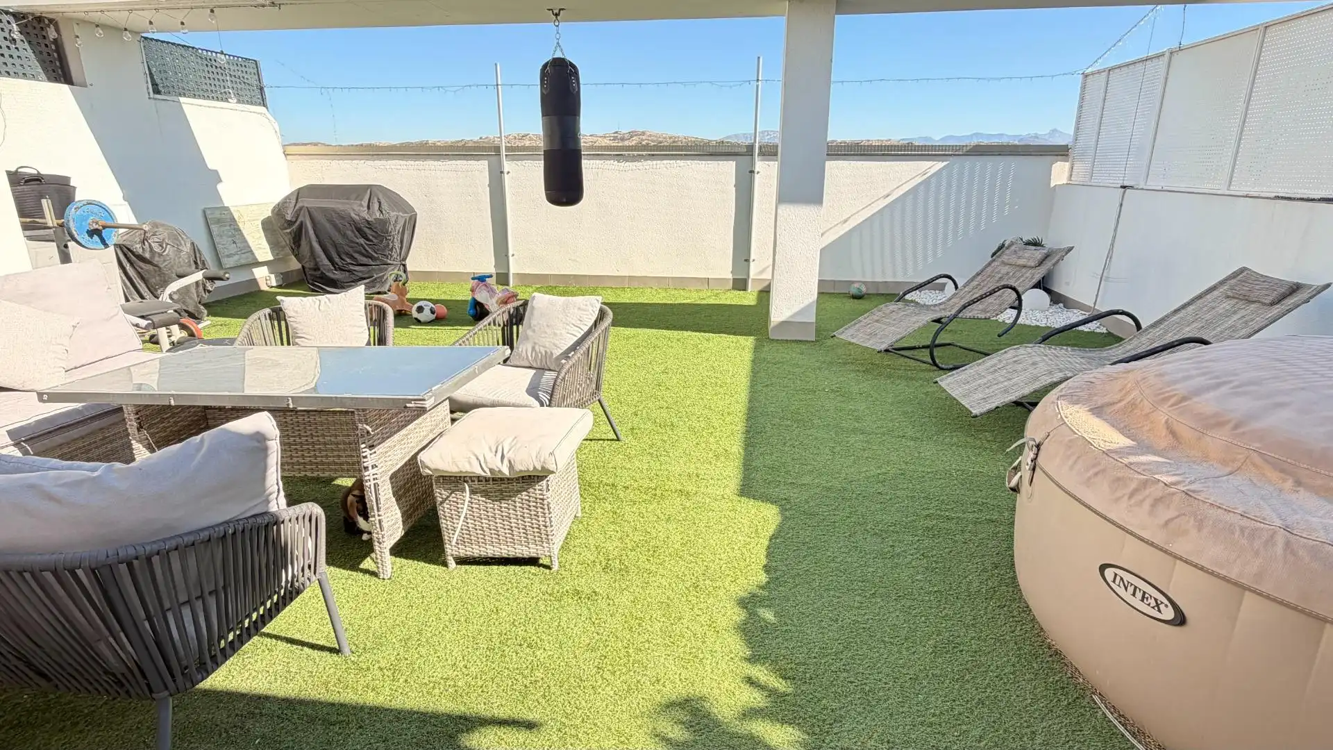 Terrasse von Dachboden zum Verkauf in Elche / Elx mit Heizung, Terrasse und Abstellraum