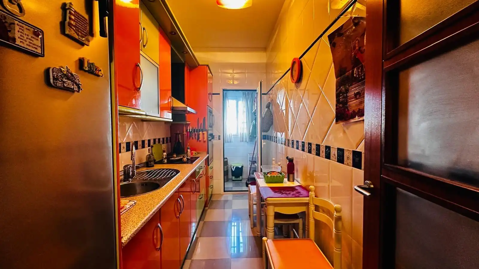 Kitchen of Flat for sale in Roquetas de Mar  with Air Conditioner, Terrace and Furnished