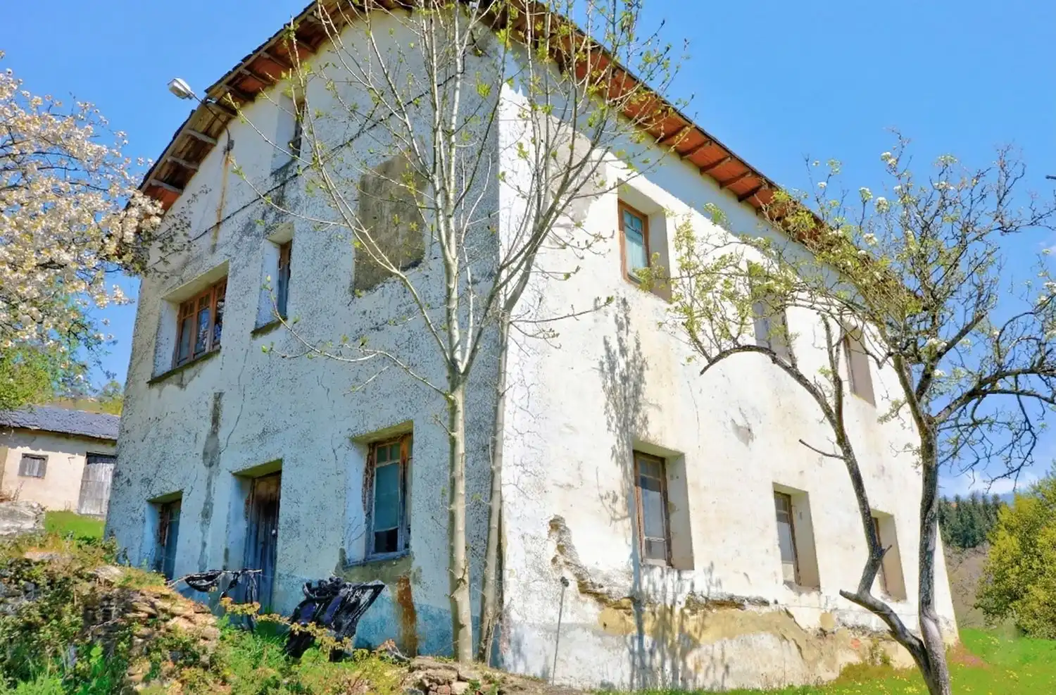 Vista exterior de Casa o chalet en venta en Tineo con Piscina