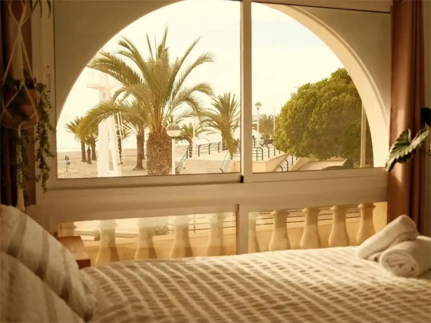 Schlafzimmer von Loft zur Miete in Santa Pola mit Klimaanlage und Möbliert