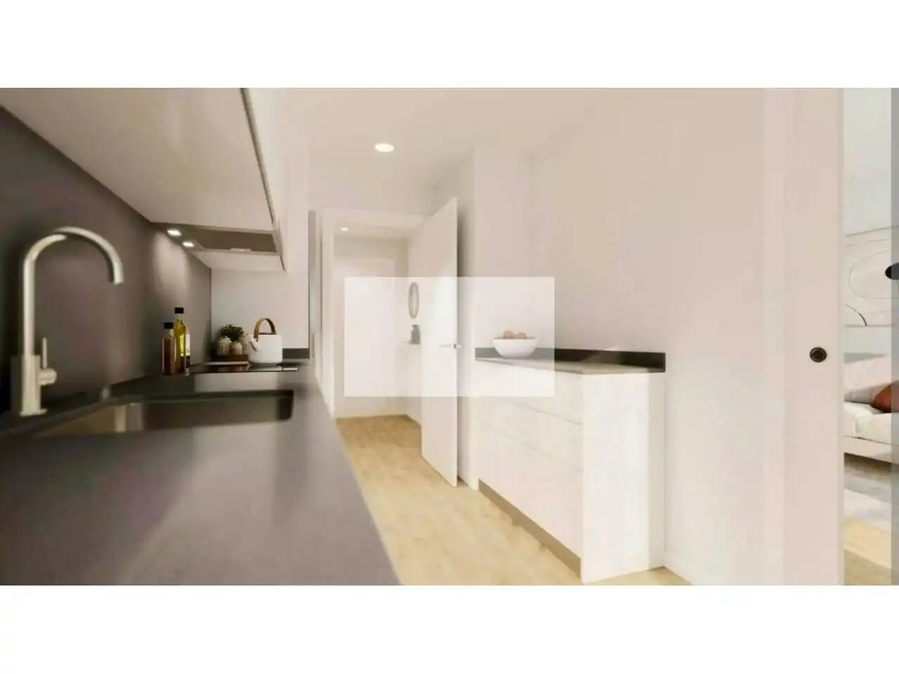 Kitchen of Flat for rent in Sabadell  with Air Conditioner, Heating and Parquet flooring