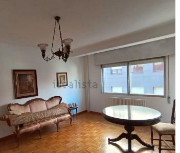 Living room of Flat for sale in A Estrada   with Furnished and Balcony