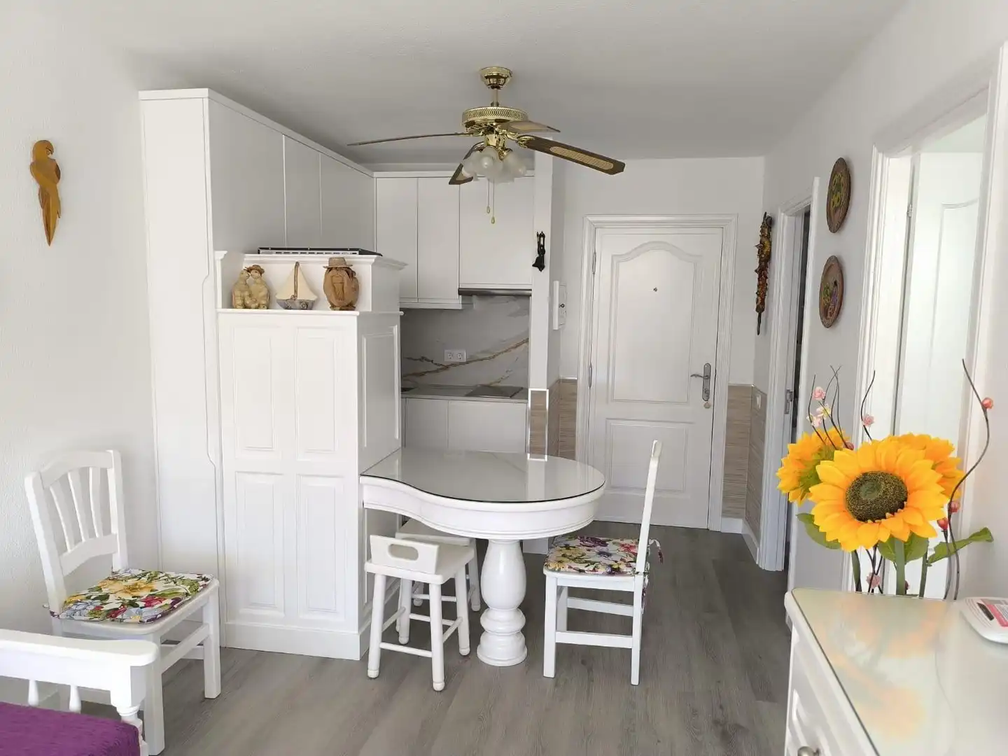 Cuina de Apartament de lloguer en Mogán amb Terrassa, Moblat i Balcó