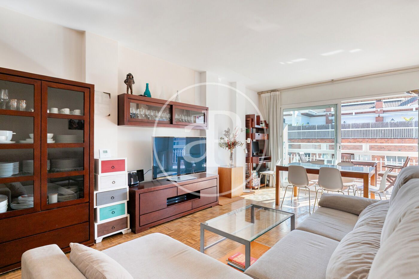 Living room of Flat for sale in  Barcelona Capital  with Air Conditioner, Heating and Terrace