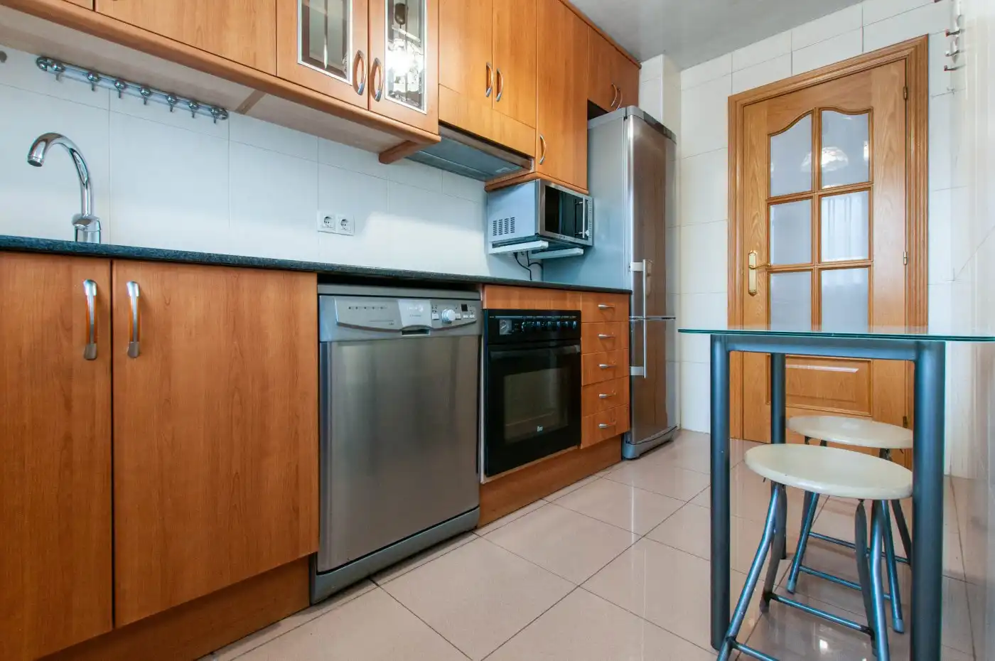 Cocina de Piso de alquiler en Sabadell con Aire acondicionado, Calefacción y Parquet