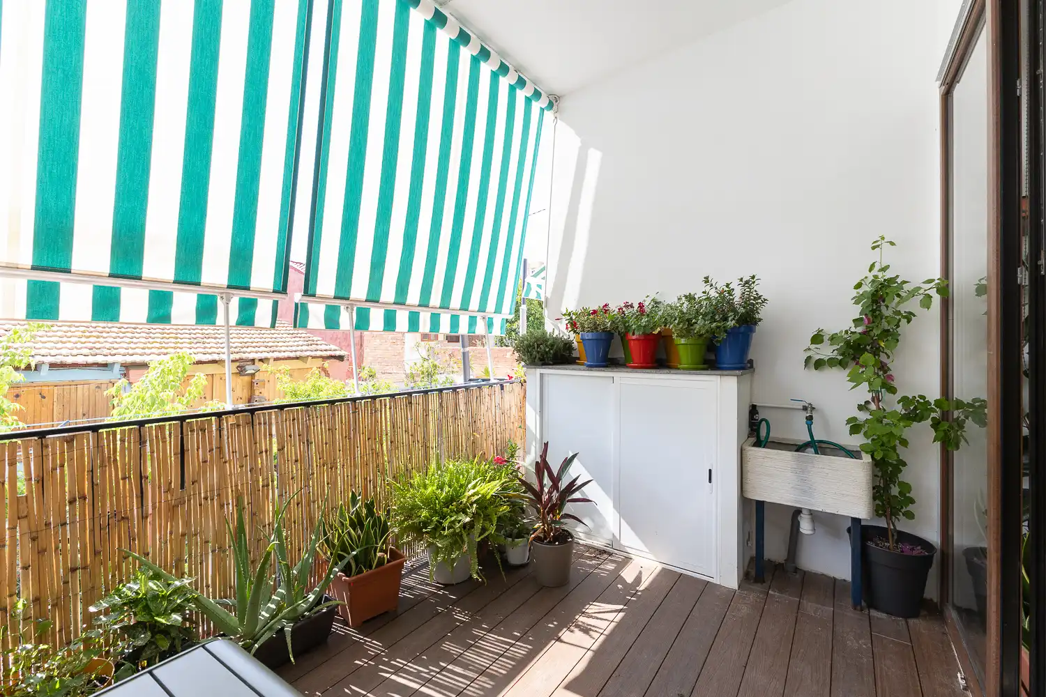 Terrasse von Wohnung zur Miete in Valencia mit Klimaanlage, Heizung und Parkett