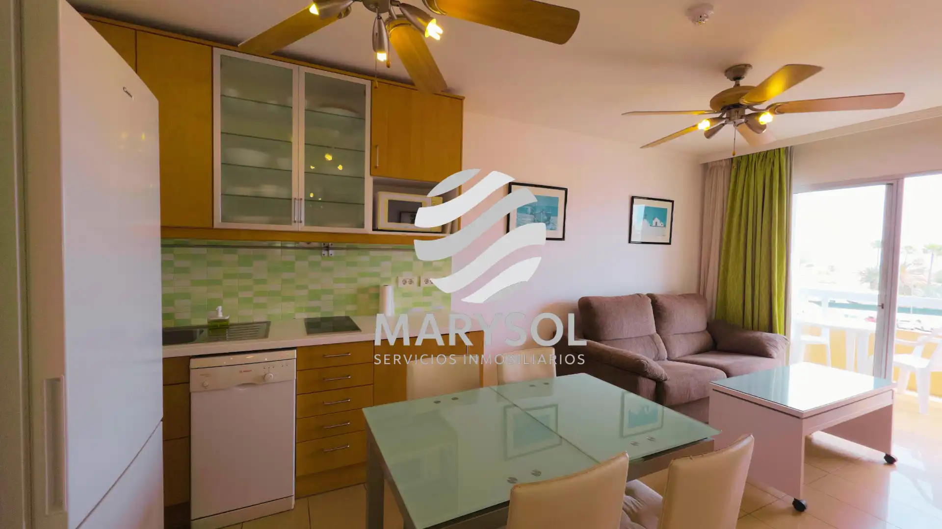 Kitchen of Apartments for rent in San Bartolomé de Tirajana  with Terrace, Furnished and Oven
