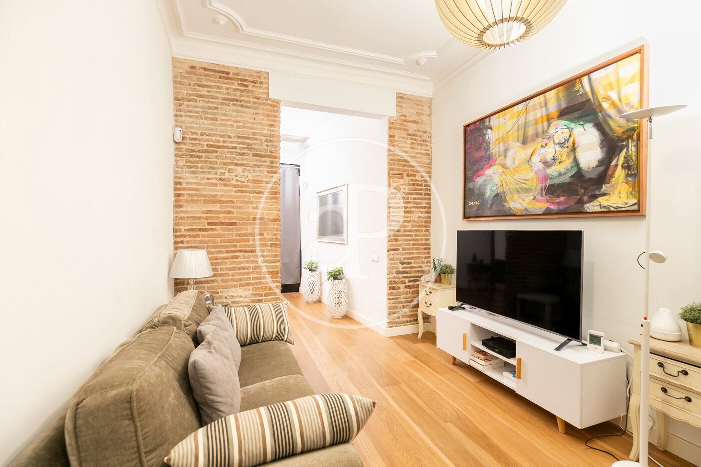 Living room of Flat for sale in  Barcelona Capital  with Air Conditioner, Heating and Furnished