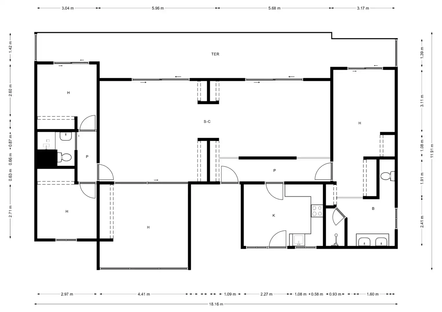 Piso con terraza en venta en La Pineda, imagen 49