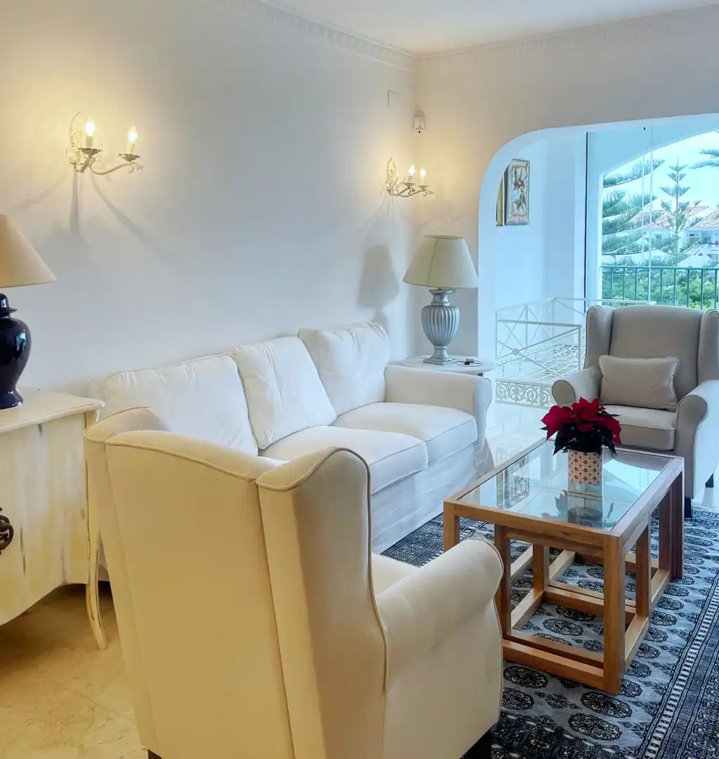 Living room of Apartments for rent in Marbella  with Air Conditioner, Terrace and Furnished