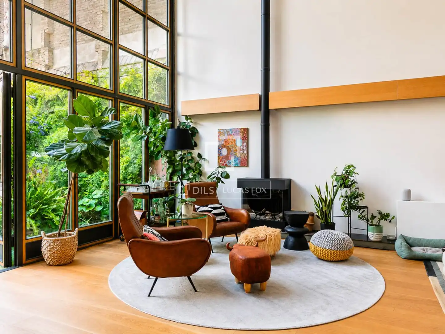 Sala d'estar de Casa o xalet en venda en Barcelona amb Aire condicionat, Jardí privat i Terrassa