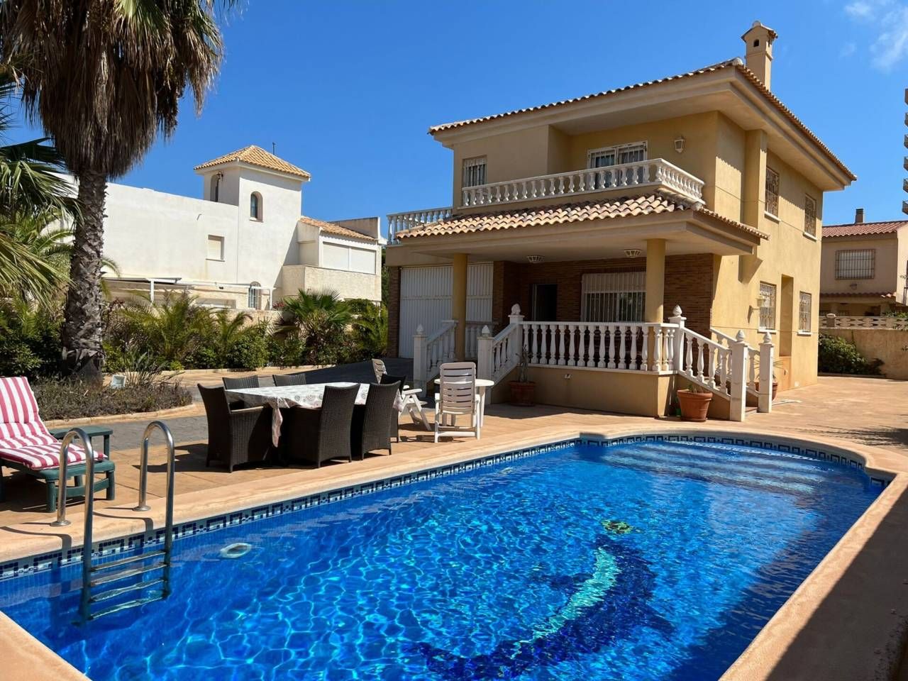 Exterior view of House or chalet for sale in La Manga del Mar Menor  with Private garden, Terrace and Swimming Pool