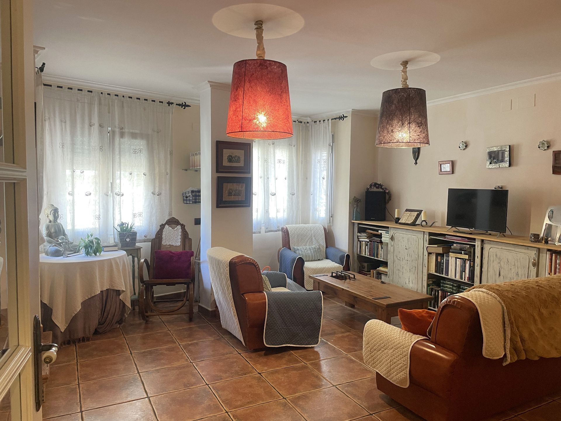 Sala d'estar de Finca rústica en venda en Albaida amb Calefacció, Terrassa i Traster