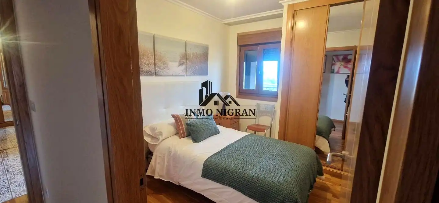 Bedroom of Flat for rent in Baiona  with Terrace, Furnished and Community pool