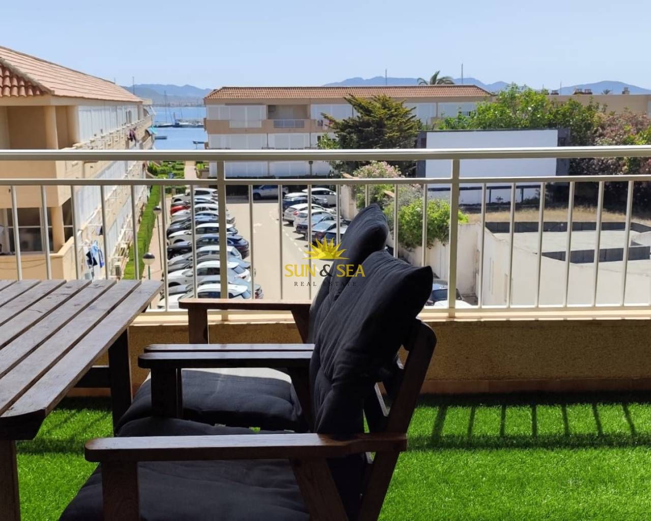 Terrace of Apartment to rent in La Manga del Mar Menor  with Air Conditioner, Heating and Swimming Pool