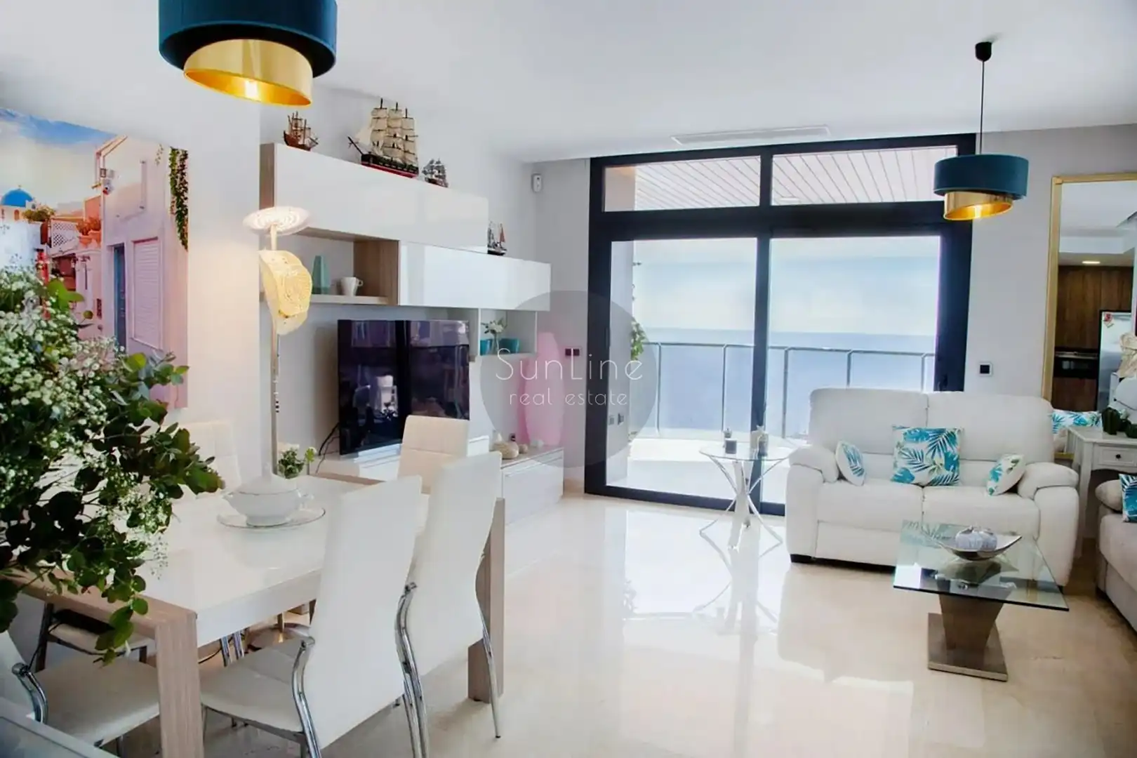 Wohnzimmer von Wohnung zum Verkauf in Benidorm mit Möbliert, Balkon und Whirlpool