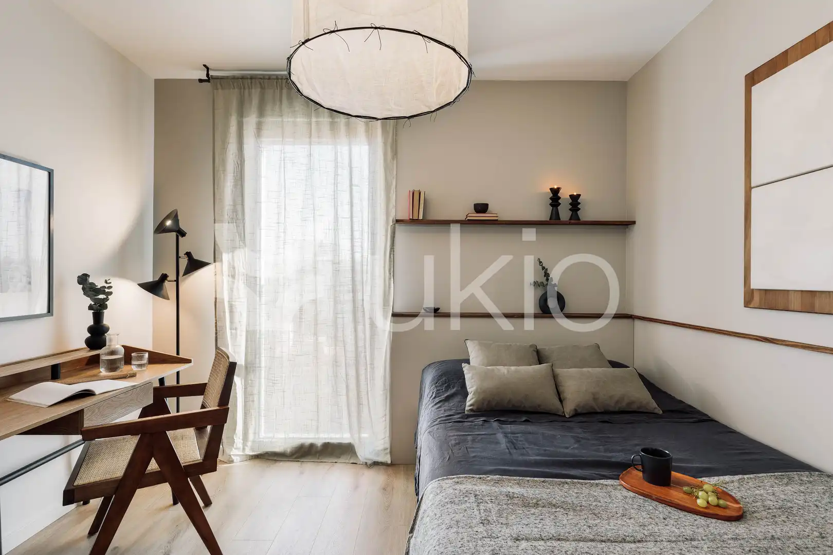 Habitación de Apartamento de alquiler en Barcelona con Aire acondicionado, Calefacción y Amueblado