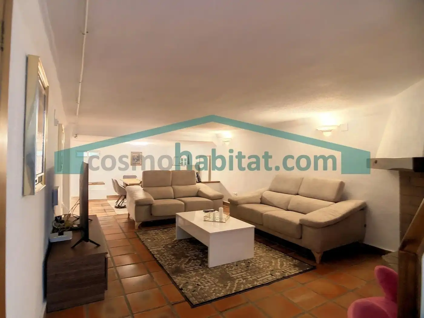 Sala d'estar de Casa adosada de lloguer en La Cañada