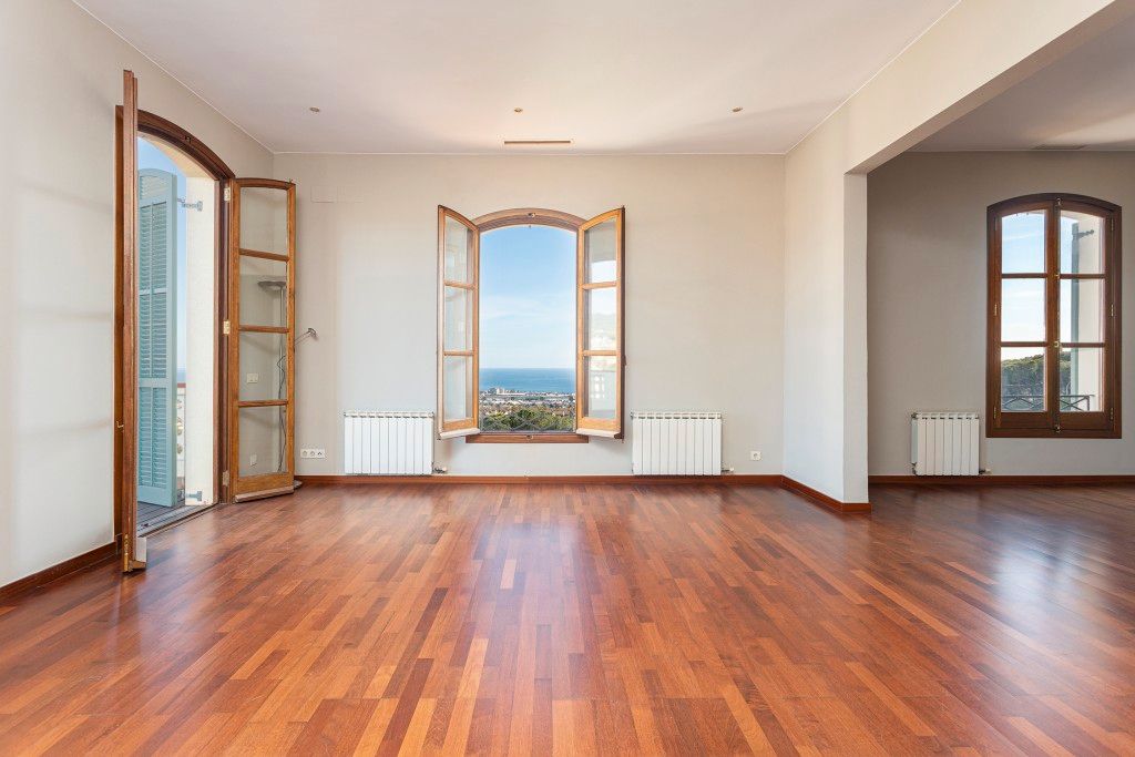 Sala d'estar de Àtic en venda en Vilassar de Dalt amb Calefacció, Parquet i Terrassa