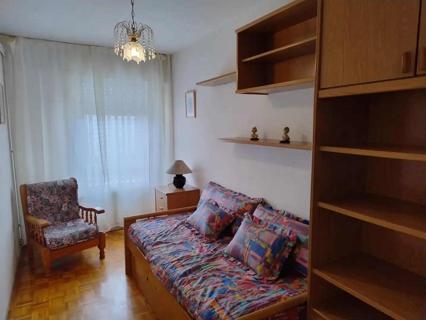 Bedroom of Flat for rent in Santiago de Compostela   with Heating, Storage room and Furnished
