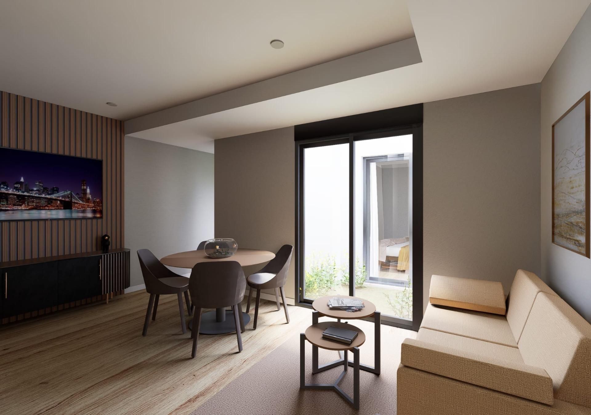 Living room of Planta baja for sale in Vilanova i la Geltrú  with Air Conditioner, Heating and Parquet flooring