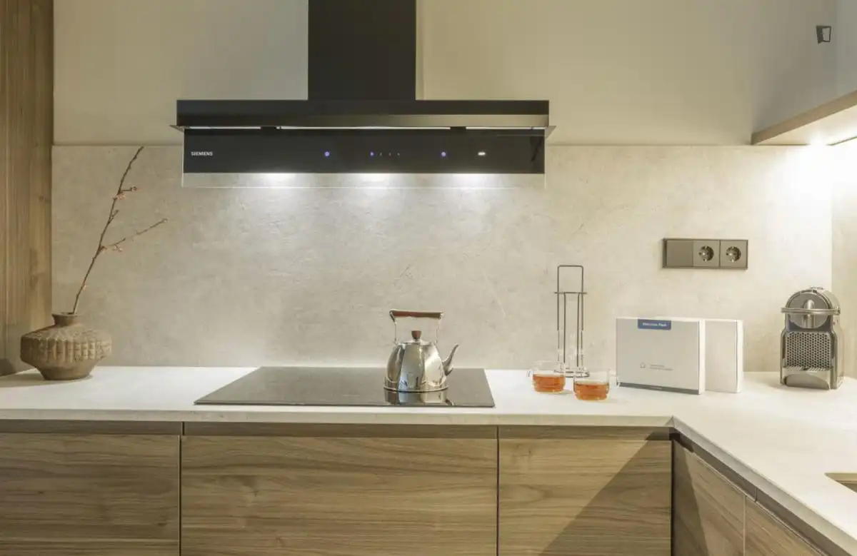 Cocina de Apartamento de alquiler en Barcelona con Aire acondicionado, Amueblado y Horno