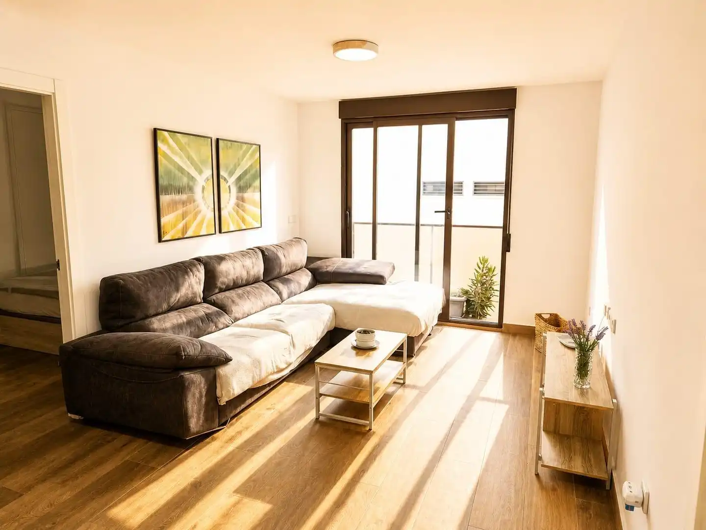 Sala d'estar de Pis de lloguer en Mislata amb Aire condicionat, Parquet i Terrassa