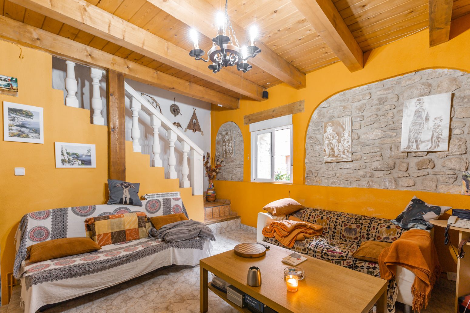 Living room of House or chalet for sale in Allo  with Heating