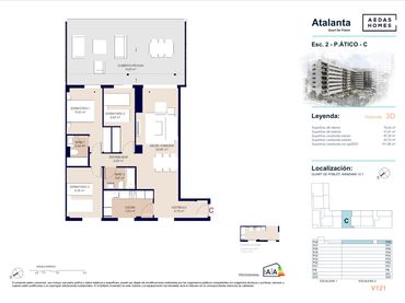Attique neuf avec balcon à vendre à Carrer Abat Ponç de Copons 26
