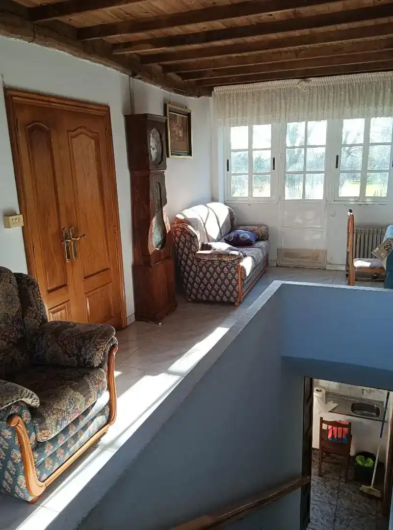 Sala d'estar de Finca rústica en venda en Xermade amb Moblat